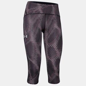 Under Armor Women's Leggings Size L Multicolour HeatGear Fly Fast Printed Crop